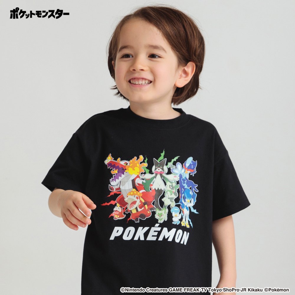 【SALE／20%OFF】branshes 【Pokemon/ポケットモンスター(ポケモン)】ゆったりシルエット/半袖Tシャツ ブランシェス トップス カットソー・Tシャツ ネイビー ブラック ピンク パープル ホワイト